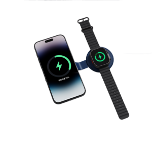 2n1 YOYO – Compact 15W Wireless Charger with Retractable Cable & Dual Watch Compatibility for Apple & Samsung