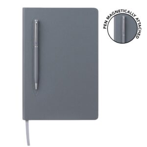 CAMPINA - Giftology A5 Hard Cover Notebook with Metal Pen Grey