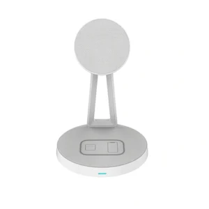 15w Fast Charging 2 in 1 Wireless Charger White Color