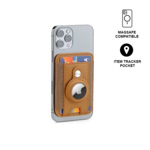 MARZ - Santhome® Magnetic Phone Cardholder with Santhome Tag Pocket Tan