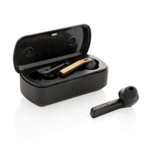 BEBRA - XD Bamboo Free Flow TWS Earbuds in Charging Case Black