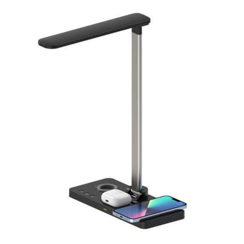 VELES - @memorii 3 in 1 Wireless Charger with Desk Lamp Black