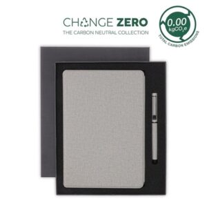 VARDIM - CHANGE ZERO Sustainable Gift Set with Refillable Notebook & Pen Grey
