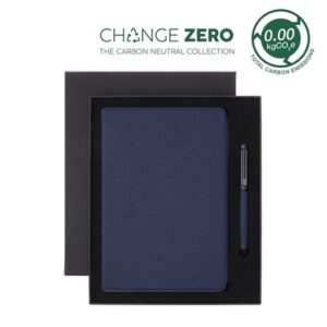 VARDIM - CHANGE ZERO Sustainable Gift Set with Refillable Notebook & Pen Blue