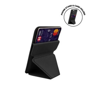 ODDA - Mag Card Holder with Phone Stand Black